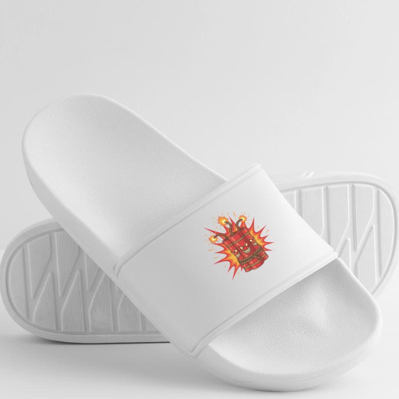 Exploding Dynamite Art Men’s Pool Sliders