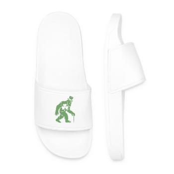 Sasquatch with Shamrock - Men’s Pool Sliders - white - Front