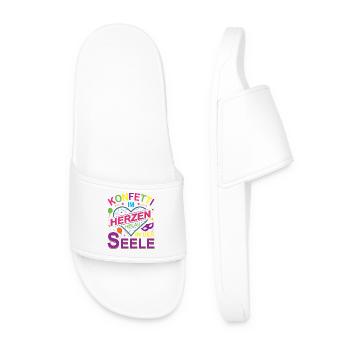 Confetti in the heart Helau in the soul - Men’s Pool Sliders - white - Front