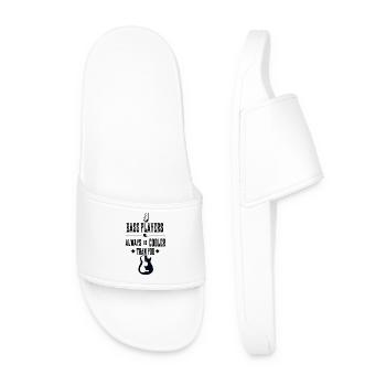 Bass Players Always Cooler Than You Musician Art - Men’s Pool Sliders - white - Front