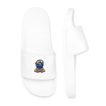 Bearded Dragon Gamer Pogona Controller - Men’s Pool Sliders - white - Front
