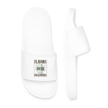 Flavors instead of followers | Cooking spices - Men’s Pool Sliders - white - Front