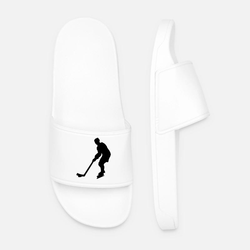 Eishockey Player - Männer Badelatschen - Weiß