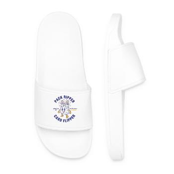 Pack Ripper Card Flipper Collect Em All Cardgod - Men’s Pool Sliders - white - Front