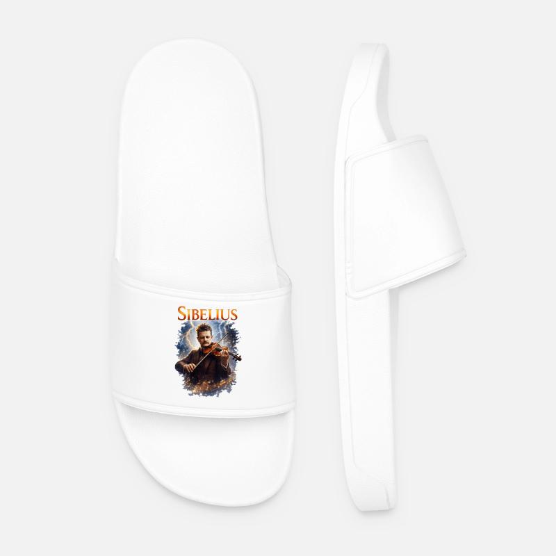 Sibelius Violin in Lightning - Men’s Pool Sliders - white