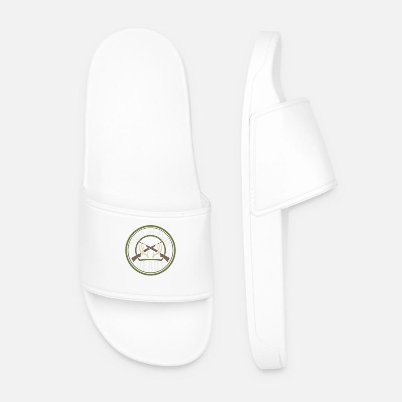 White-tailed hunter White-tail hunting Deer hunting - Men’s Pool Sliders - white
