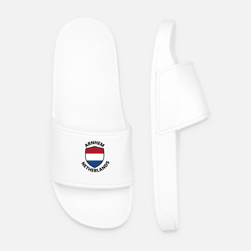 Arnhem shield Netherlands - Men’s Pool Sliders - white