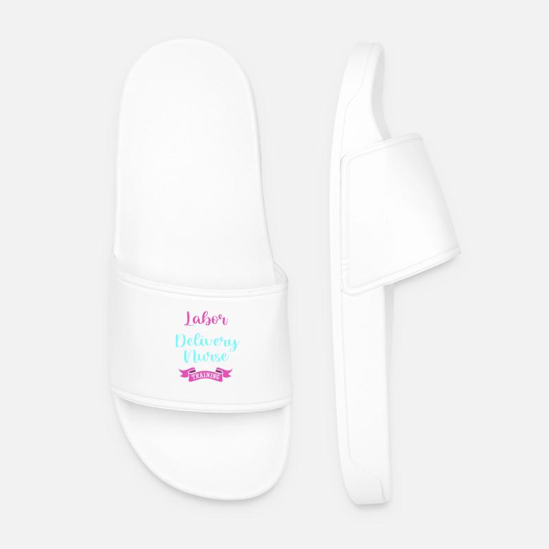 Hebamme Entbindung - Männer Badelatschen - Weiß