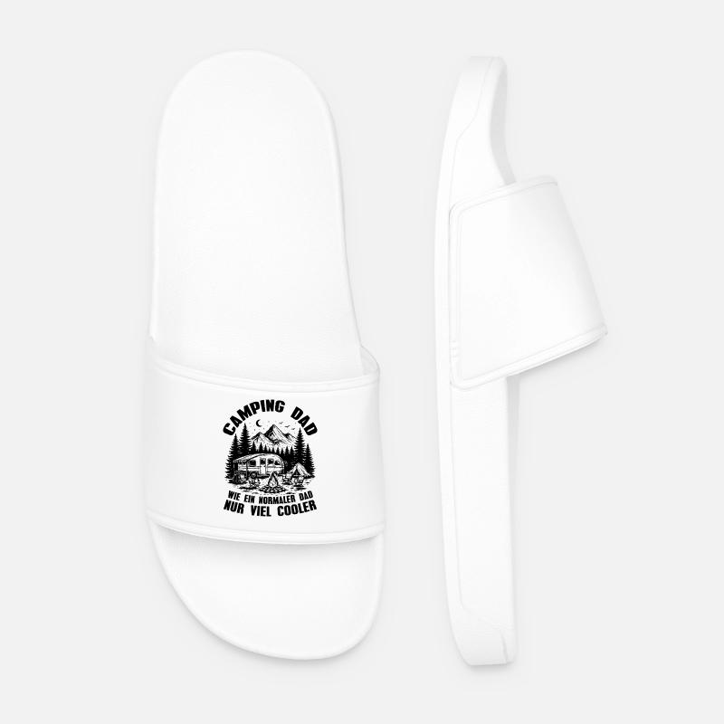 Camping Dad - Wie ein normaler Dad nur viel cooler - Männer Badelatschen - Weiß