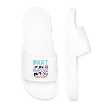 Part Of The K-Pop Birthday Girl Crew - Men’s Pool Sliders - white - Front