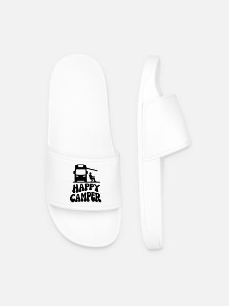 Camper Happy - Men’s Pool Sliders - white
