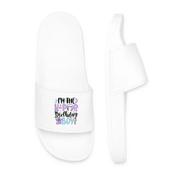 I'm The K Pop Birthday Boy - Men’s Pool Sliders - white - Front