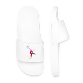 Gymnaste avec baguette gymnastique rythmique - Claquettes Homme - blanc - Devant