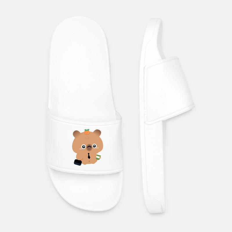 Kaffee-Kapybara - Männer Badelatschen - Weiß