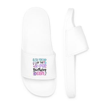 Best Friend Of The K Pop Birthday Girl - Men’s Pool Sliders - white - Front