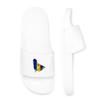Barbados-Flaggenkarte, ich liebe Barbados - Männer Badelatschen - Weiß - Vorne