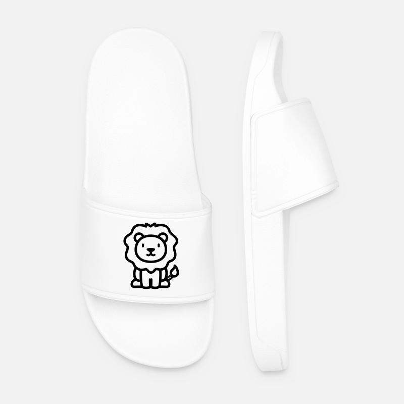 lion - Men’s Pool Sliders - white