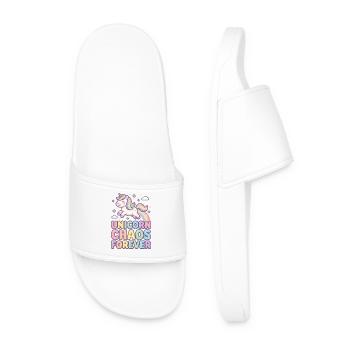 Unicorn Chaos Forever Unicorn Pastel - Men’s Pool Sliders - white - Front