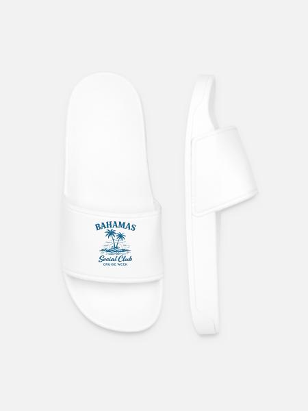 Bahamas Social Club Cruise Week - Men’s Pool Sliders - white