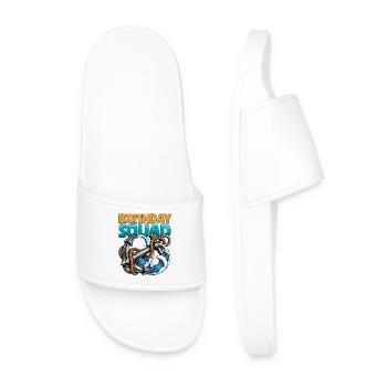 Birthday Squad Beach Summer Cruise Anchor - Men’s Pool Sliders - white - Front