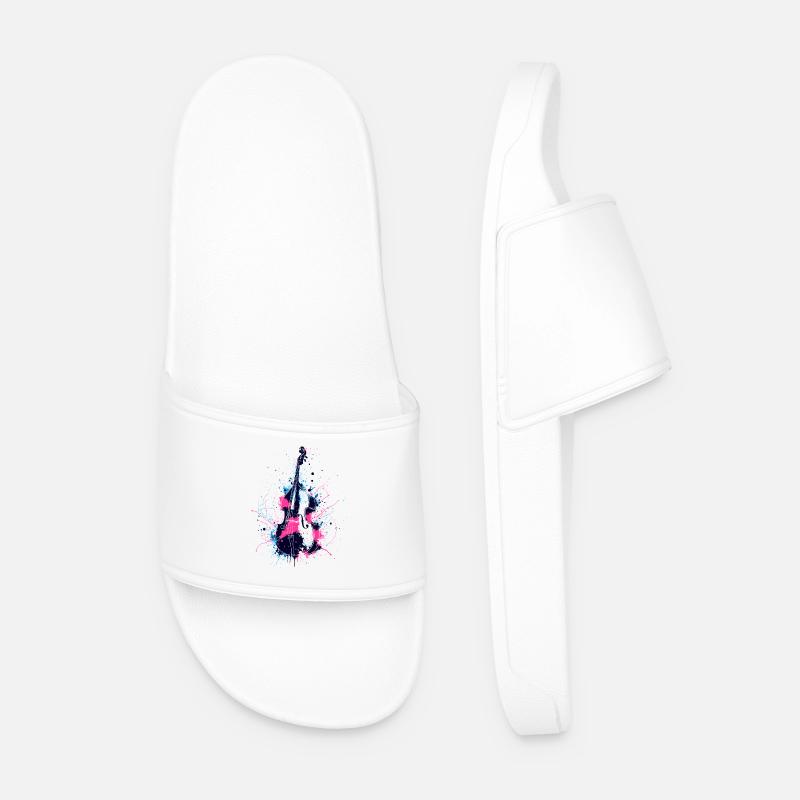 Art Kontrabass - Männer Badelatschen - Weiß