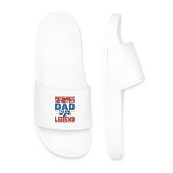 Paramedic Instructor Dad The Idol Emergency Care - Men’s Pool Sliders - white - Front