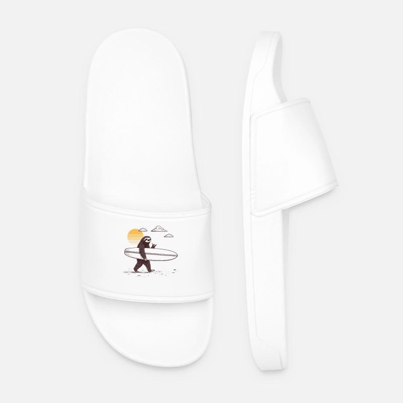 Chaka Surfer Sloth - Men’s Pool Sliders - white