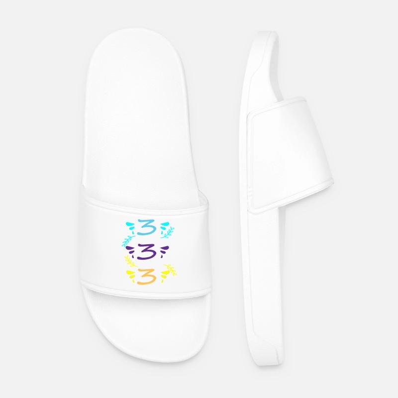 drei oder dreihundertdreiunddreißig - Männer Badelatschen - Weiß