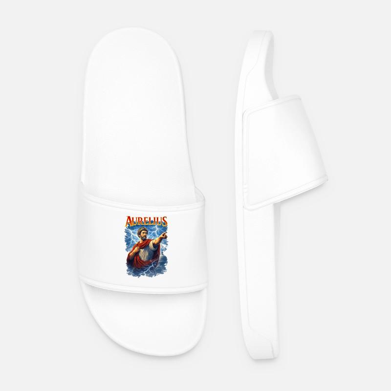 Marcus Aurelius Porträt - Männer Badelatschen - Weiß