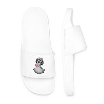 Jane Austen avec chewing-gum et lunettes de soleil - Claquettes Homme - blanc - Devant