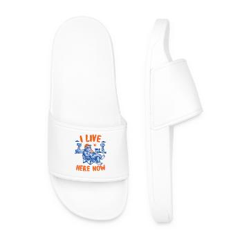 Fan de Bigfoot Baseball J’habite ici maintenant - Claquettes Homme - blanc - Devant
