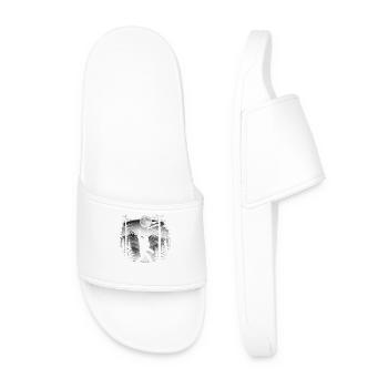 Bigfoot Rock sur le panneau Sasquatch Yéti Rock and Roll - Claquettes Homme - blanc - Devant