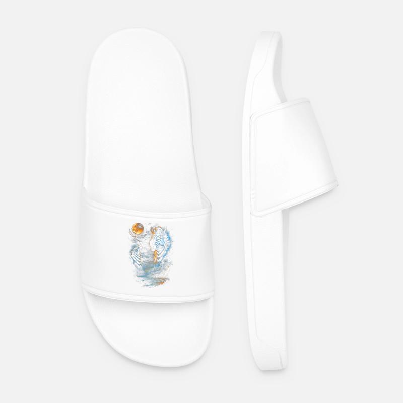 Zebra - Männer Badelatschen - Weiß