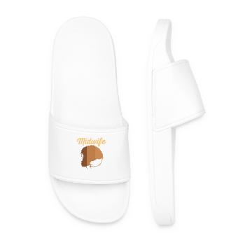 Hebamme - Männer Badelatschen - Weiß - Vorne