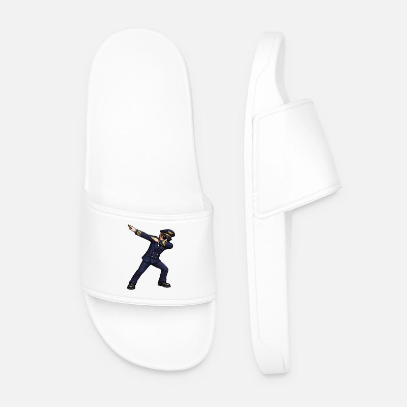 Dabbing Pilot - Männer Badelatschen - Weiß