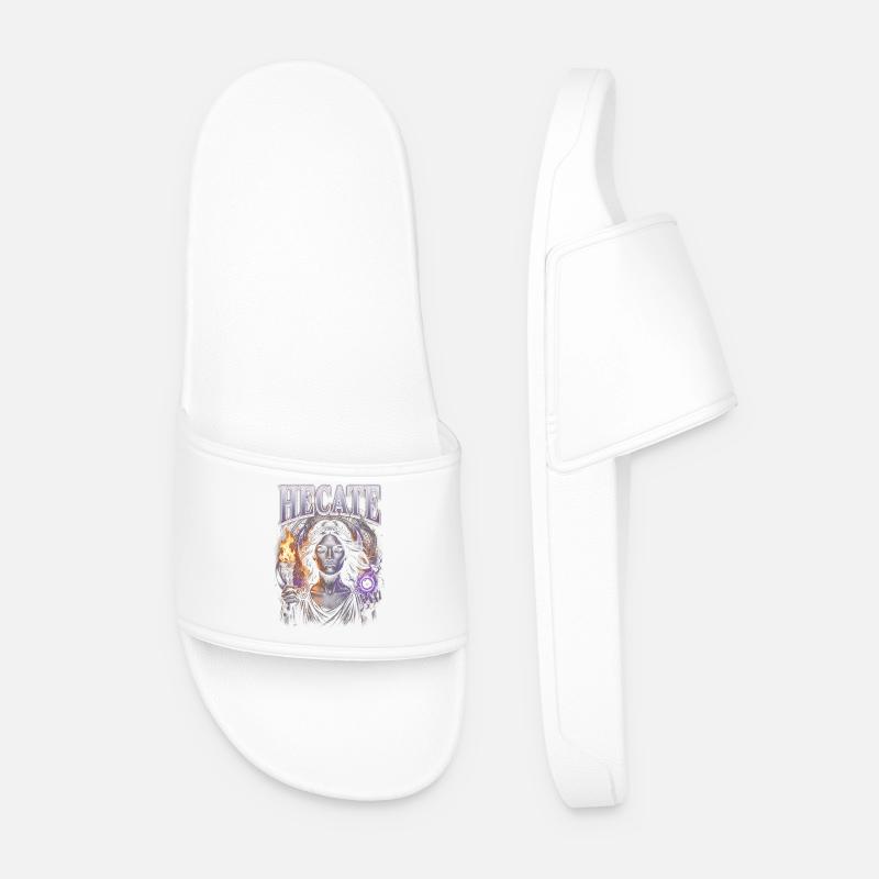 Hecate Fire Magic Gothic - Men’s Pool Sliders - white