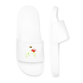 Bee Flower Flowers Children Insect - Men’s Pool Sliders - white - Front