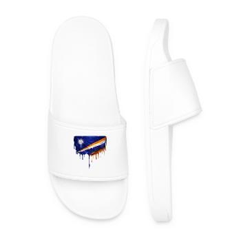 Drapeau dégoulinant des îles Marshall - Claquettes Homme - blanc - Devant