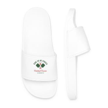 Joueur de pickleball Dink ou Be Dinked Pickle Ball - Claquettes Homme - blanc - Devant