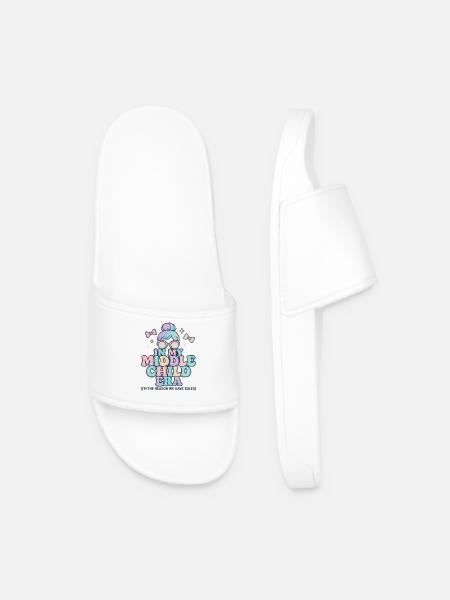 Daughter Family Humor In My Middle Child Era - Men’s Pool Sliders - white