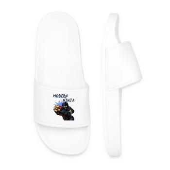 Fléchettes : Le Ninja Moderne - Claquettes Homme - blanc - Devant