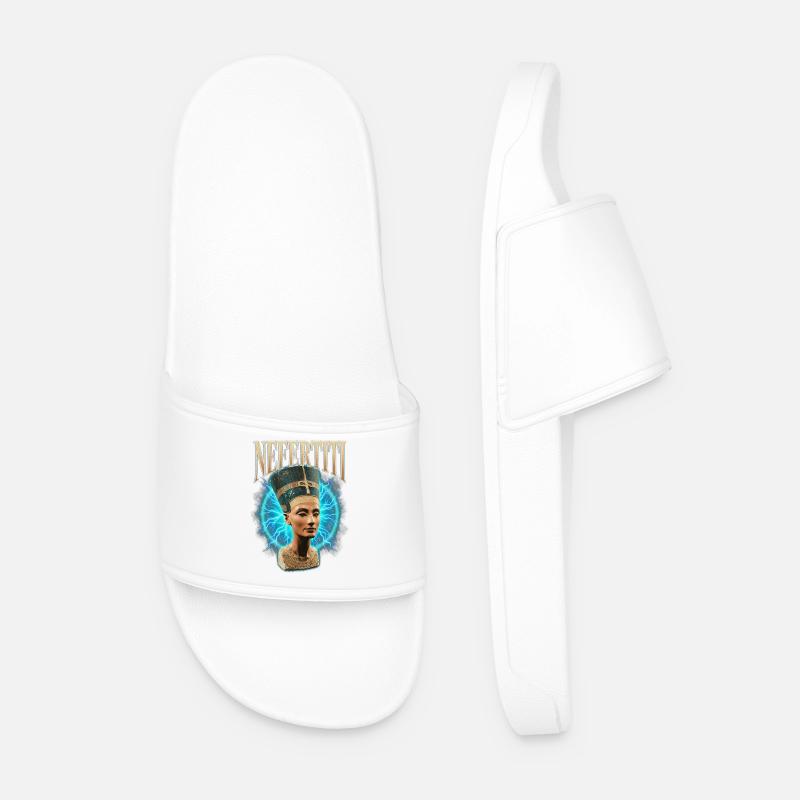 Nefertiti Donner - Men’s Pool Sliders - white