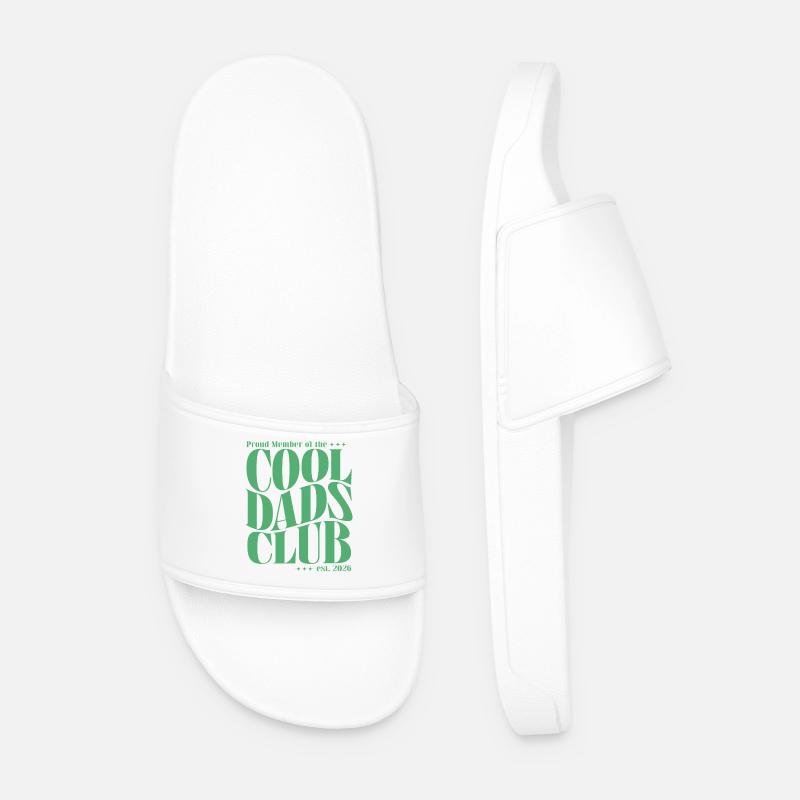 Cool Dads Club - Dad-to-be 2026 Gift - Men’s Pool Sliders - white