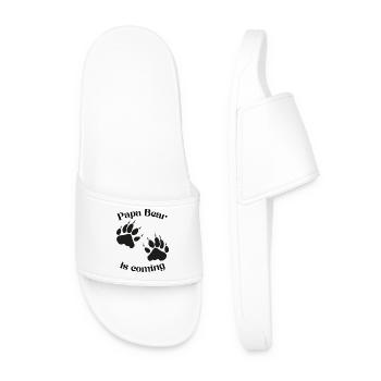 Papa Bear Paw Print – Family Dad Shirt - Männer Badelatschen - Weiß - Vorne