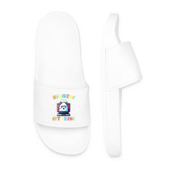 Lama Geek Bonnes Vibes Ordi - Claquettes Homme - blanc - Devant
