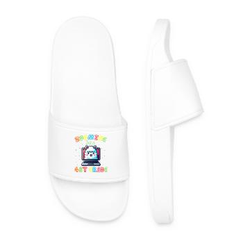 Lama sur ordinateur – Dernière année - Claquettes Homme - blanc - Devant