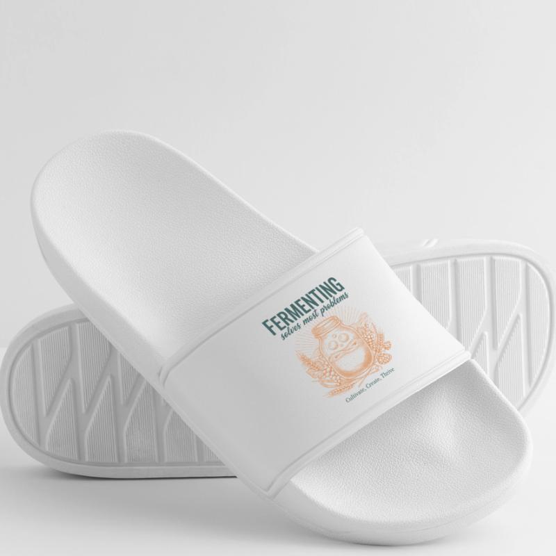 Fermenting Solves Most Problems Sourdough Era Men’s Pool Sliders
