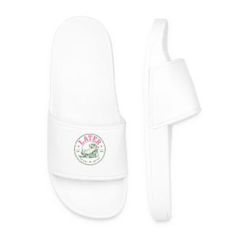 Crocodile procrastinateur Jamais aujourd’hui - Claquettes Homme - blanc - Devant