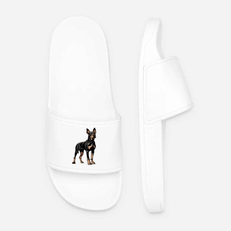 Doberman - Men’s Pool Sliders - white