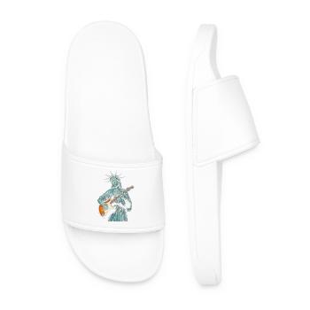 Statue de la Liberté jouant de la guitare électrique - Claquettes Homme - blanc - Devant